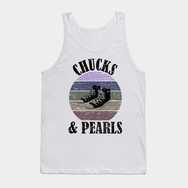 Chucks and Pearls Vintage Tank Top by Mathew Graphic